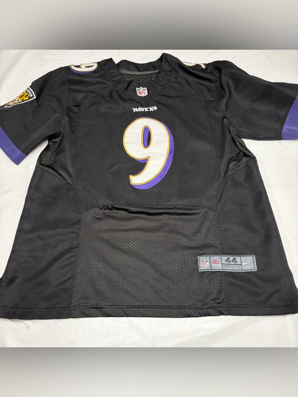 Justin Tucker #9 Black Baltimore Ravens Nike Jersey Mens 44 Large